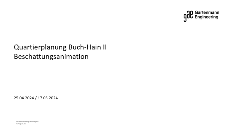 Beschattungsanimation, QP Buch-Hain II