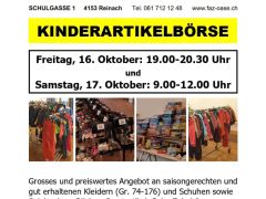 Kinderartikelbörse im Treffpunkt Leimgruberhaus