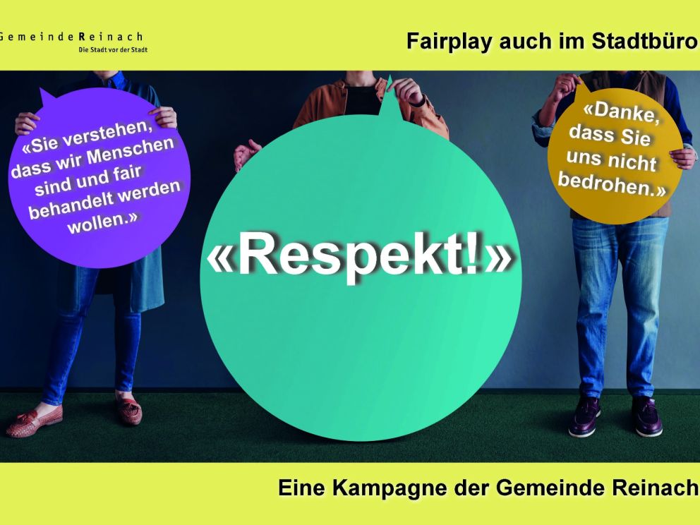 Gemeinde Reinach lanciert Respekt-Kampagne