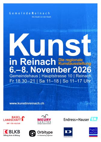 Vom 6.-8. November wird das Gemeindehaus wieder in eine Kunstausstellung verwandelt. Grafik: Arbeitsgruppe Kunst in Reinach